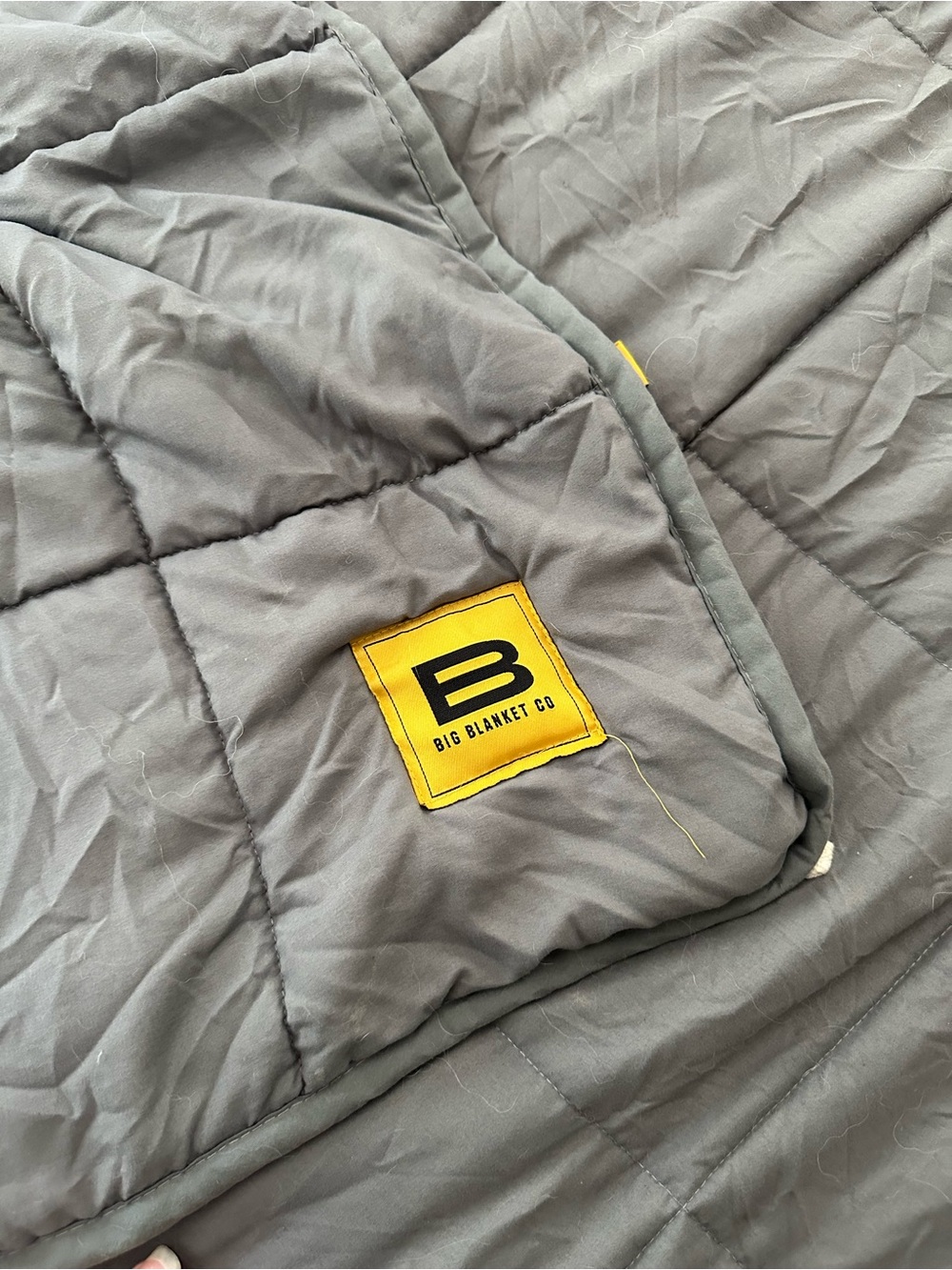 Big Blanket Co XL 40 lb King Weighted Blanket Gray w/ Duvet Cover